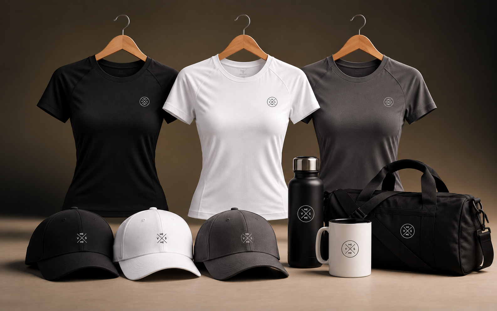 ME VS ME women's tees, caps, bottle, mug and duffel